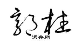曾庆福郭柱草书个性签名怎么写