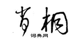 曾庆福肖桐草书个性签名怎么写