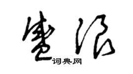曾庆福盛浪草书个性签名怎么写