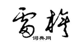 曾庆福雷旗草书个性签名怎么写