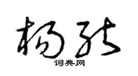 曾庆福杨能草书个性签名怎么写