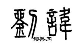 曾庆福刘讳篆书个性签名怎么写