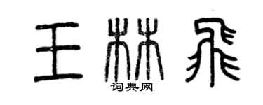 曾庆福王林飞篆书个性签名怎么写