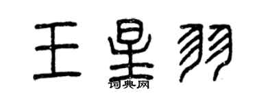 曾庆福王星羽篆书个性签名怎么写