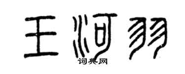 曾庆福王河羽篆书个性签名怎么写