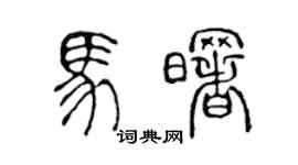 陈声远马曙篆书个性签名怎么写