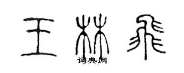 陈声远王林飞篆书个性签名怎么写