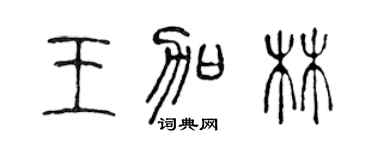 陈声远王加林篆书个性签名怎么写