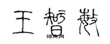 陈声远王智敏篆书个性签名怎么写