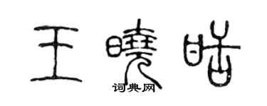 陈声远王晓甜篆书个性签名怎么写