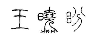 陈声远王晓盼篆书个性签名怎么写