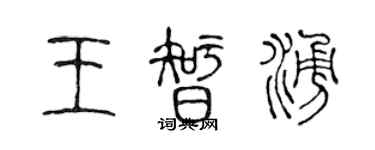陈声远王智涌篆书个性签名怎么写