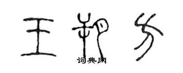 陈声远王朔方篆书个性签名怎么写