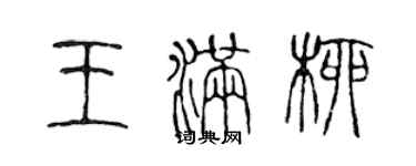 陈声远王满柳篆书个性签名怎么写