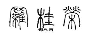 陈声远罗桂荣篆书个性签名怎么写