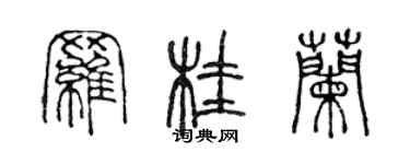 陈声远罗桂兰篆书个性签名怎么写