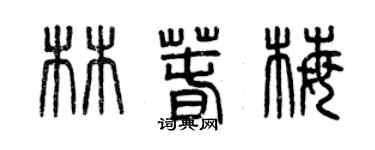 曾庆福林春梅篆书个性签名怎么写