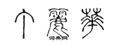 陈声远丁丽华篆书个性签名怎么写