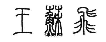 陈墨王苏飞篆书个性签名怎么写