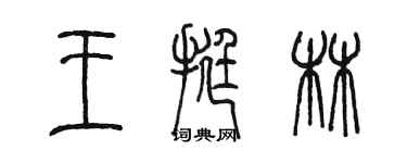 陈墨王挺林篆书个性签名怎么写