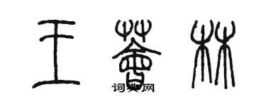 陈墨王荟林篆书个性签名怎么写