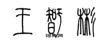 陈墨王智彬篆书个性签名怎么写