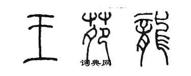 陈墨王苑龙篆书个性签名怎么写
