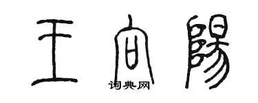 陈墨王向阳篆书个性签名怎么写