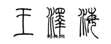 陈墨王泽海篆书个性签名怎么写