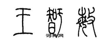 陈墨王智敏篆书个性签名怎么写