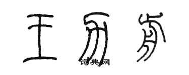 陈墨王力前篆书个性签名怎么写