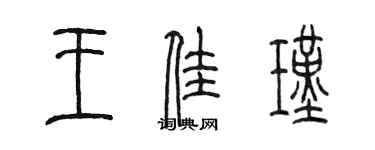 陈墨王佳瑾篆书个性签名怎么写