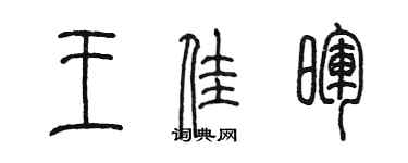 陈墨王佳晖篆书个性签名怎么写