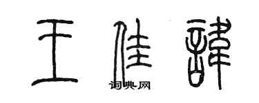 陈墨王佳讳篆书个性签名怎么写