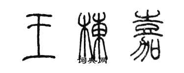 陈墨王栋嘉篆书个性签名怎么写