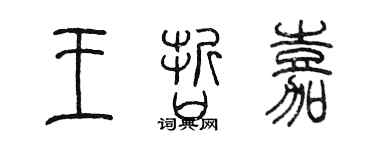 陈墨王哲嘉篆书个性签名怎么写