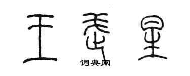 陈墨王武星篆书个性签名怎么写