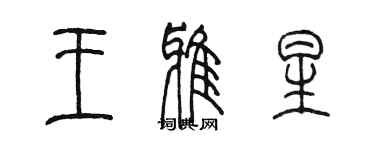 陈墨王雅星篆书个性签名怎么写