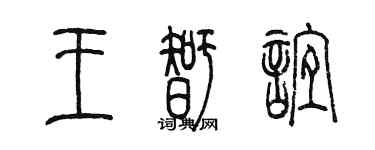 陈墨王智谊篆书个性签名怎么写