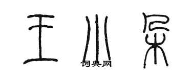 陈墨王小朵篆书个性签名怎么写