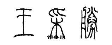 陈墨王彩胜篆书个性签名怎么写