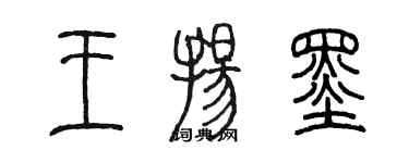 陈墨王扬墨篆书个性签名怎么写