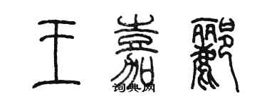 陈墨王嘉郦篆书个性签名怎么写