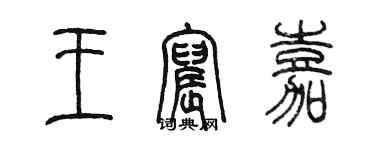 陈墨王宸嘉篆书个性签名怎么写
