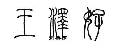 陈墨王泽好篆书个性签名怎么写