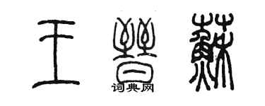 陈墨王晋苏篆书个性签名怎么写