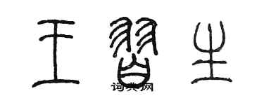 陈墨王习生篆书个性签名怎么写