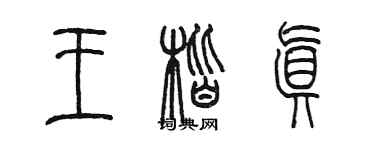 陈墨王楷真篆书个性签名怎么写
