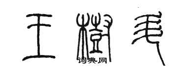 陈墨王树升篆书个性签名怎么写