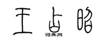 陈墨王占昭篆书个性签名怎么写